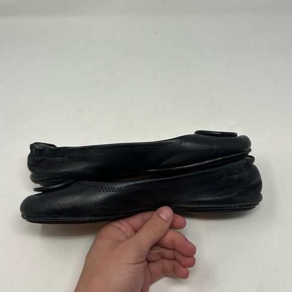 Tory Burch Women’s Minnie Travel Ballet Flat Genuine Leather Perfect Black 8.5 - Picture 7 of 12